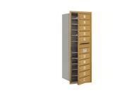Salsbury 3712S 10GFP 4C Horizontal Mailbox Includes Master Commercial Lock 12 Door High Unit 44.50 Inches Single Column 10 Mb1 Doors Gold Front Load