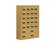 Salsbury 19078 24GSC Cell Phone Storage Locker 7 Door High Unit 8 Inch Deep Compartments 20 A Doors And 4 B Doors Gold Surface Mounted Resettable Comb