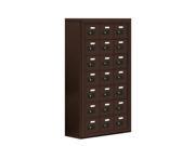 Salsbury 19078 21ZSC Cell Phone Storage Locker 7 Door High Unit 8 Inch Deep Compartments 21 A Doors Bronze Surface Mounted Resettable Combination Lock