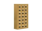Salsbury 19078 21GSC Cell Phone Storage Locker 7 Door High Unit 8 Inch Deep Compartments 21 A Doors Gold Surface Mounted Resettable Combination Locks