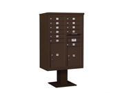 Salsbury 3412D 11BRZ 12 Door High Unit 59.75 Inches Double Column 11 Mb1 Doors 1 Pl5 And 1 Pl6 Bronze