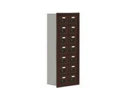 Salsbury 19078 14ZRC Cell Phone Storage Locker 7 Door High Unit 8 Inch Deep Compartments 14 A Doors Bronze Recessed Mounted Resettable Combination Loc
