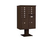 Salsbury 3412D 10BRZ 12 Door High Unit 59.75 Inches Double Column 10 Mb1 Doors 2 Pl6S Bronze