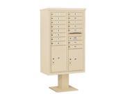 Salsbury 3414D 15SAN 14 Door High Unit 66.75 Inches Double Column 15 Mb1 Doors 1 Pl5 And 1 Pl6 Sandstone