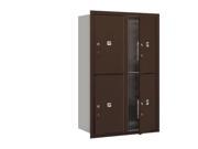 Salsbury 3712D 4PZFU 4C Horizontal Mailbox 12 Door High Unit 44.50 Inches Double Column Stand Alone Parcel Locker 4 Pl6S Bronze Front Loading Usps