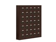 Salsbury 19075 35ZSC Cell Phone Storage Locker 7 Door High Unit 5 Inch Deep Compartments 35 A Doors Bronze Surface Mounted Resettable Combination Lock