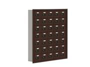 Salsbury 19075 35ZRC Cell Phone Storage Locker 7 Door High Unit 5 Inch Deep Compartments 35 A Doors Bronze Recessed Mounted Resettable Combination Loc
