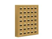 Salsbury 19075 35GSC Cell Phone Storage Locker 7 Door High Unit 5 Inch Deep Compartments 35 A Doors Gold Surface Mounted Resettable Combination Locks