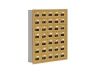 Salsbury 19075 35GRC Cell Phone Storage Locker 7 Door High Unit 5 Inch Deep Compartments 35 A Doors Gold Recessed Mounted Resettable Combination Locks