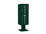 Salsbury 3412S 10GRN 12 Door High Unit 59.75 Inches Single Column 10 Mb1 Doors Green