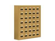 Salsbury 19078 35GSC Cell Phone Storage Locker 7 Door High Unit 8 Inch Deep Compartments 35 A Doors Gold Surface Mounted Resettable Combination Locks