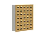 Salsbury 19078 35GRC Cell Phone Storage Locker 7 Door High Unit 8 Inch Deep Compartments 35 A Doors Gold Recessed Mounted Resettable Combination Locks