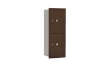 Salsbury 3712S 2PZRU 4C Horizontal Mailbox 12 Door High Unit 44.50 Inches Single Column Stand Alone Parcel Locker 2 Pl6S Bronze Rear Loading Usps