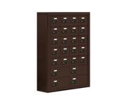Salsbury 19078 24ZSC Cell Phone Storage Locker 7 Door High Unit 8 Inch Deep Compartments 20 A Doors And 4 B Doors Bronze Surface Mounted Resettable Co