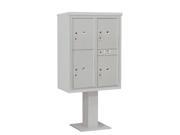 Salsbury 3411D 4PGRY 11 Door High Unit 69.13 Inches Double Column Stand Alone Parcel Locker 3 Pl5S And 1 Pl6 Gray