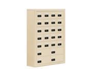 Salsbury 19078 24SSC Cell Phone Storage Locker 7 Door High Unit 8 Inch Deep Compartments 20 A Doors And 4 B Doors Sandstone Surface Mounted Resettable