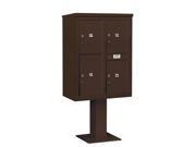Salsbury 3411D 4PBRZ 11 Door High Unit 69.13 Inches Double Column Stand Alone Parcel Locker 3 Pl5S And 1 Pl6 Bronze