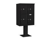 Salsbury 3411D 4PBLK 11 Door High Unit 69.13 Inches Double Column Stand Alone Parcel Locker 3 Pl5S And 1 Pl6 Black