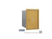 Salsbury 3706S 1PGRU 4C Horizontal Mailbox 6 Door High Unit 23.50 Inches Single Column Stand Alone Parcel Locker 1 Pl6 Gold Rear Loading Usps Acce