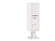Salsbury 3414S 03WHT Salsbury 4C Pedestal Mailbox Includes 13 Inch High Pedestal And Master Commercial Locks 14 Door High Unit 66.75 Inches Single Column