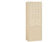 Salsbury 19974SAN Free Standing Enclosure For 19075 24 And 19078 24 Recessed Mounted Cell Phone Lockers Sandstone