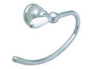 Design House 560540 Westmoor Towel Ring Polished Chrome and White Finish
