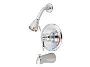 Design House 528075 Saratoga Tub and Shower Faucet Polished Chrome Finish