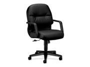 HON Company HON2092SR11T Managerial Mid Back Chair 26 .25in.x28 .75in.x41 .75in. BK Lthr