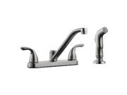 Design House 525055 Ashland Low Arch Kitchen Faucet with Sprayer Satin Nickel Finish