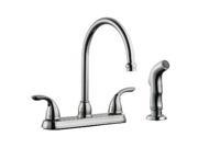 Design House 525071 Ashland High Arch Kitchen Faucet with Sprayer Polished Chrome Finish