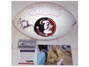 Bobby Bowden Autographed Hand Signed Florida State Seminoles Logo Football PSA DNA
