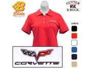 Brickels Racing Collectibles C6 Corvette Embroidered Ladies Cutter Buck Ace Polo Shirt Navy X Large BDC6EPL831