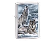 Zippo zippo28002 Mazzi Winter Wolves Brushed Chrome Lighter