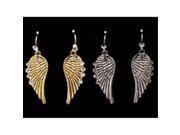Bulk Buys Angel Wings Earrings Gold Pack of 3