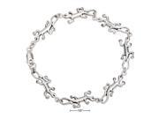 Plum Island Silver BR 1023 Sterling Silver 7 in. Connecting Link High Polish Gecko Bracelet