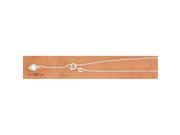 Sterling Silver 9 Inch Bead Chain with Puffed Heart Anklet