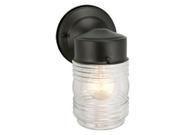 Design House 502195 Jelly Jar Outdoor Downlight 4.5 x 7.5 in. Black Finish