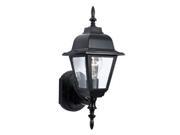 Design House 507566 Maple Street Outdoor Uplight 6 Inch by 17 Inch Black Die Cast Aluminum Finish 507566