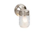 Design House 507806 Jelly Jar Outdoor Downlight 4.5 x 7.5 in. Satin Nickel Finish
