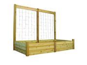 Gronomics RGBT TK 48 95 Unfinished 48 x 95 x 19 in. Raised Garden Bed with 95 W x 80 H in. Trellis Kit