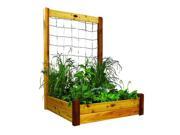 Gronomics RGB TK 48 48S Safe Finish 48 x 48 x 13 in. Raised Garden Bed with 48 W x 80 H in. Trellis Kit