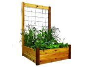 Gronomics RGBT TK 48 48S Safe Finish 48 x 48 x 19 in. Raised Garden Bed with 48 W x 80 H in. Trellis Kit