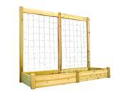 Gronomics RGB TK 34 95 Unfinished 34 x 95 x 13 in. Raised Garden Bed with 95 W x 80 H in. Trellis Kit