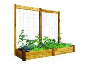 Gronomics RGB TK 34 95S Safe Finish 34 x 95 x 13 in. Raised Garden Bed with 95 W x 80 H in. Trellis Kit