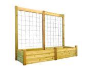 Gronomics RGBT TK 34 95 Unfinished 34 x 95 x 19 in. Raised Garden Bed with 95 W x 80 H in. Trellis Kit