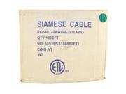 1000 FOOT SIAMESE RG59 CABLE BLACK