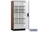 Salsbury 3078MAH Designer Wood Storage Cabinet Standard 76 Inches High 18 Inches Deep Mahogany