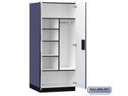 Salsbury 3274BLU Designer Wood Storage Cabinet Combination 76 Inches High 24 Inches Deep Blue