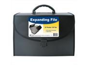 C Line Products 58320 21 Pocket Legal Size Expanding File with Handle Black 1 Ea.