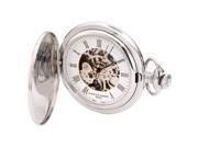 Charles Hubert Paris 3929 Stainless Steel White Dial Mechanical Pocket Watch
